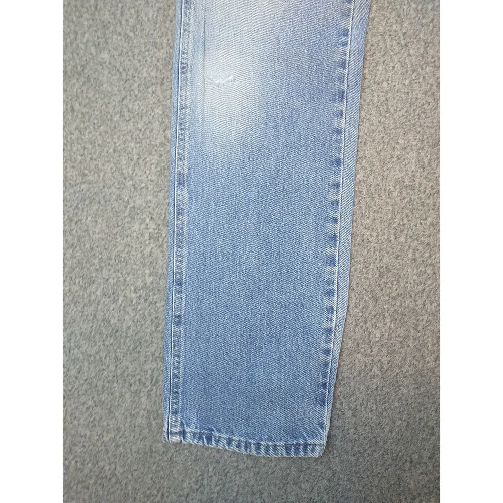 Wrangler Authentics Mens Light Wash Straight Leg Denim Jeans 34x33 96501DS Blue